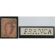 ARGENTINA 1864 GJ 19g RIVADAVIA ESTAMPILLA DE 1ra TIRADA CON MATASELLO FRANCA ROSARIO U$ 110 + 100 %